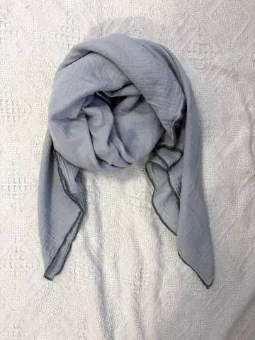 나카가와 마사시치 상점 부드러운 거즈 사각 스톨 그레이