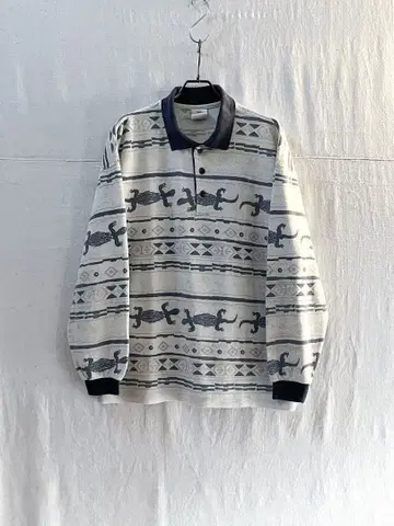 90s 유로 빈티지 니트 피케 셔츠