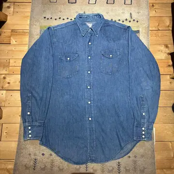 랭글러 wrangler 27mw 데님 셔츠 웨스턴 60s