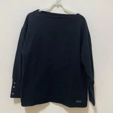 foufou 바스크 셔츠 블랙 긴팔 보트넥 일본제