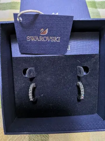 Swarovski 후프 귀걸이