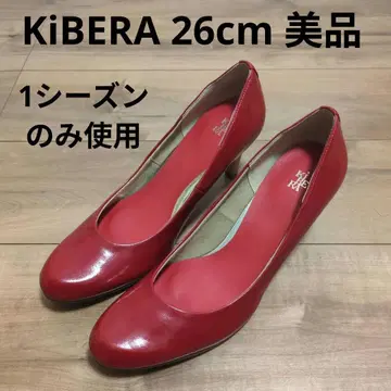 [ 당일 발송 ] 가죽 빨간색 하이힐 KiBERA 펌프스 여성용 26cm