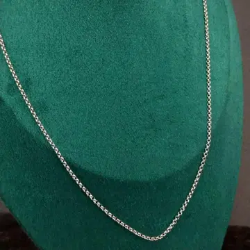 실버 롱 체인 목걸이 키헤이