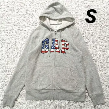 GAP 미국 국기 디자인 집업 후드티 S y2k 헤이세이 속기모