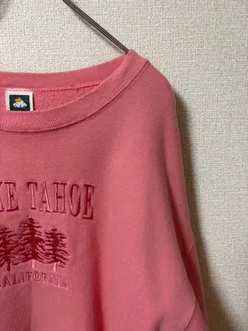 핑크 오버사이즈 맨투맨