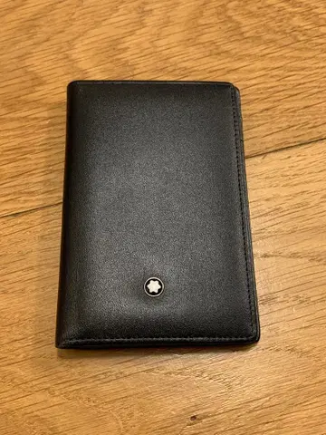 [ 미사용 새상품 ] Montblanc 블랙 가죽 명함지갑