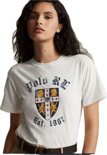 Polo RL 엠블럼 T셔츠 화이트