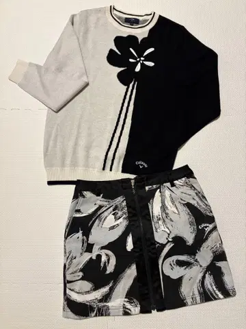 캘러웨이 스웨터와 스커트 셋업