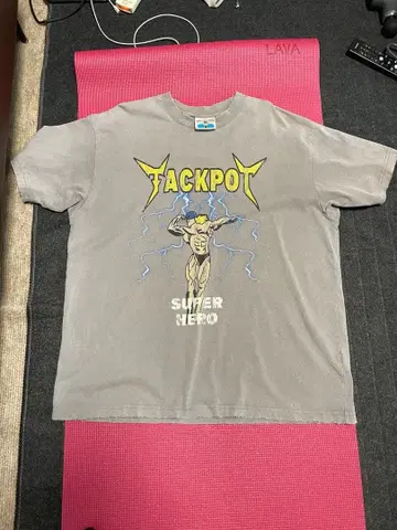 JACKPOT MARKET 슈퍼히어로 티셔츠 그레이