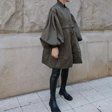 마차트 탑 서모 폼 코트 카키