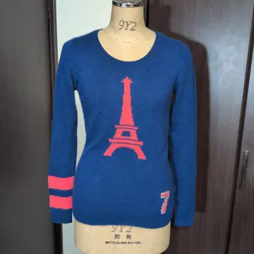 furamu clip 에펠탑 패턴 캐시미어 100% 스웨터