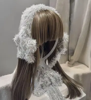 재판매 별 모양 귀도리 핸드메이드 니트 복슬복슬 귀여운 귀마개