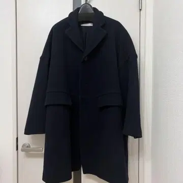 투모로우랜드 네이비 울 코트