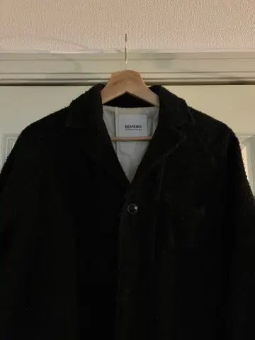 BEAMS BOY 블랙 버튼 코트