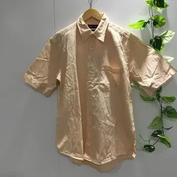 [ Kent ] 반팔 셔츠 무지 오렌지 계열 코튼 소재 심플 L 사이즈