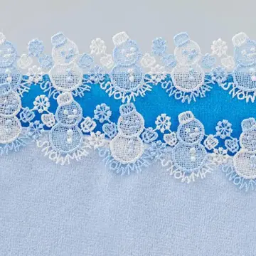 친택 레이스 손수건 눈사람