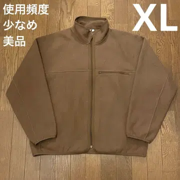 UNIQLO U 유니클로U 브러쉬드 저지 블루종 34 브라운 XL