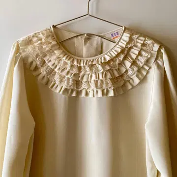 빈티지 프릴 디자인 블라우스 80s 90s