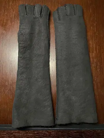 블랙 가죽 핑거리스 장갑 이탈리아제