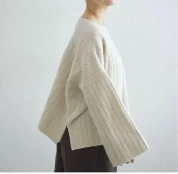 [택 포함 미사용 새상품] IENA 와이드 리브 보트 풀오버 이에나