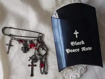 BPN 브로치 크로스 체인 고딕 고스로리 펑크