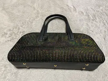 덴하마노 컬러풀 스트라이프 핸드백