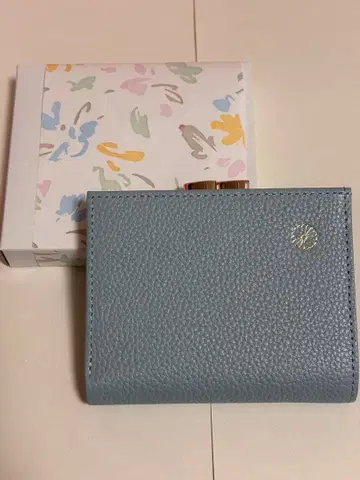 황궁 가마구치 지갑 스카이블루