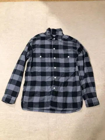 SEILIN & Co. GAIJIN MADE 그레이 블랙 체크 셔츠 S