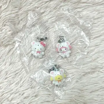 산리오 캐릭터즈 메지루시 액세서리 포근포근 스노우 가챠가챠 새상품