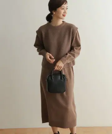 DOORS 니트 베스트 레이어드 원피스