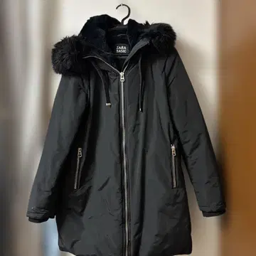 ZARA BASIC 블랙 모즈 코트