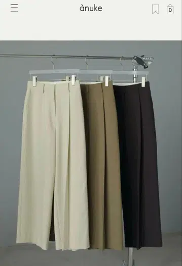 특가 anuke 안누크 Tuck Pleats Pants 새상품