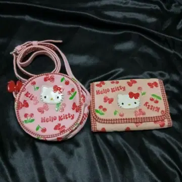산리오 헬로키티 숄더백 지갑 헤이세이 레트로