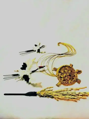 벼 이삭 헤어콤 거북이 학 헤어 액세서리