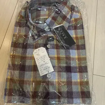 체크 무늬 긴팔 셔츠 새상품