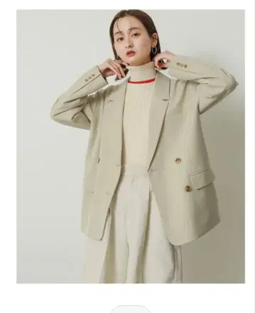 베이지 더블 테일러드 자켓 SENSE OF PLACE 프리 사이즈