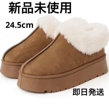 통굽 무스탕 숏부츠[zr1092]