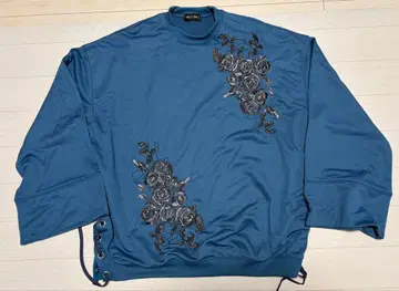 사이드 레이스업 자수 맨투맨 M