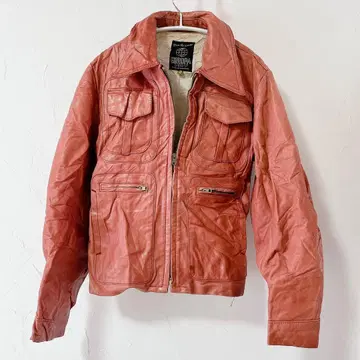 구제 의류 하나뿐인! EUROPA 가죽 자켓 [40] 빨간색