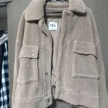ZARA 플리스 자켓 베이지