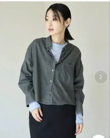 새상품 UNFILO DENIM LIGHT 크롭 셔츠