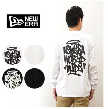 NEW ERA 롱 슬리브 T셔츠 화이트