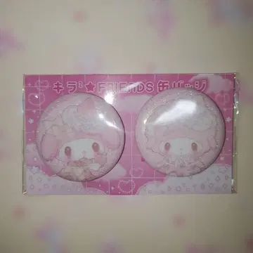 딸기 신문 마이멜로디 마이 스위트 피아노 캔뱃지 화이트 딸기 티타임