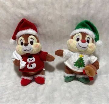 칩 앤 데일 봉제 인형 키체인 크리스마스