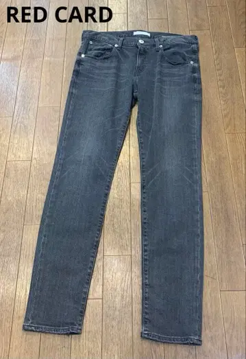 RED CARD 레드카드 유즈드 가공 스트레치 블랙 데님
