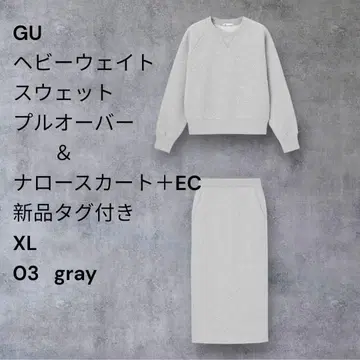 GU 택 포함 새상품 헤비 웨이트 셋업 XL 03 gray