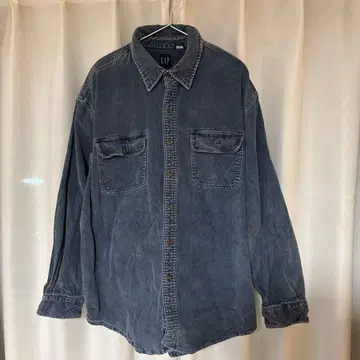 GAP 코듀로이 긴팔 셔츠 다크 블루