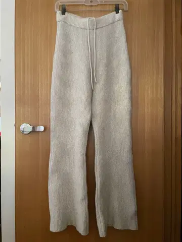 FRAMeWORK 부클 리브 니트 팬츠 베이지 38