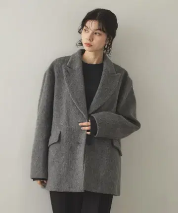 [ Oggi 게재 ] 샤기 울 혼방 테일러드 코트