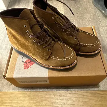 RED WING 브라운 스웨이드 워크 부츠 클래식 모크